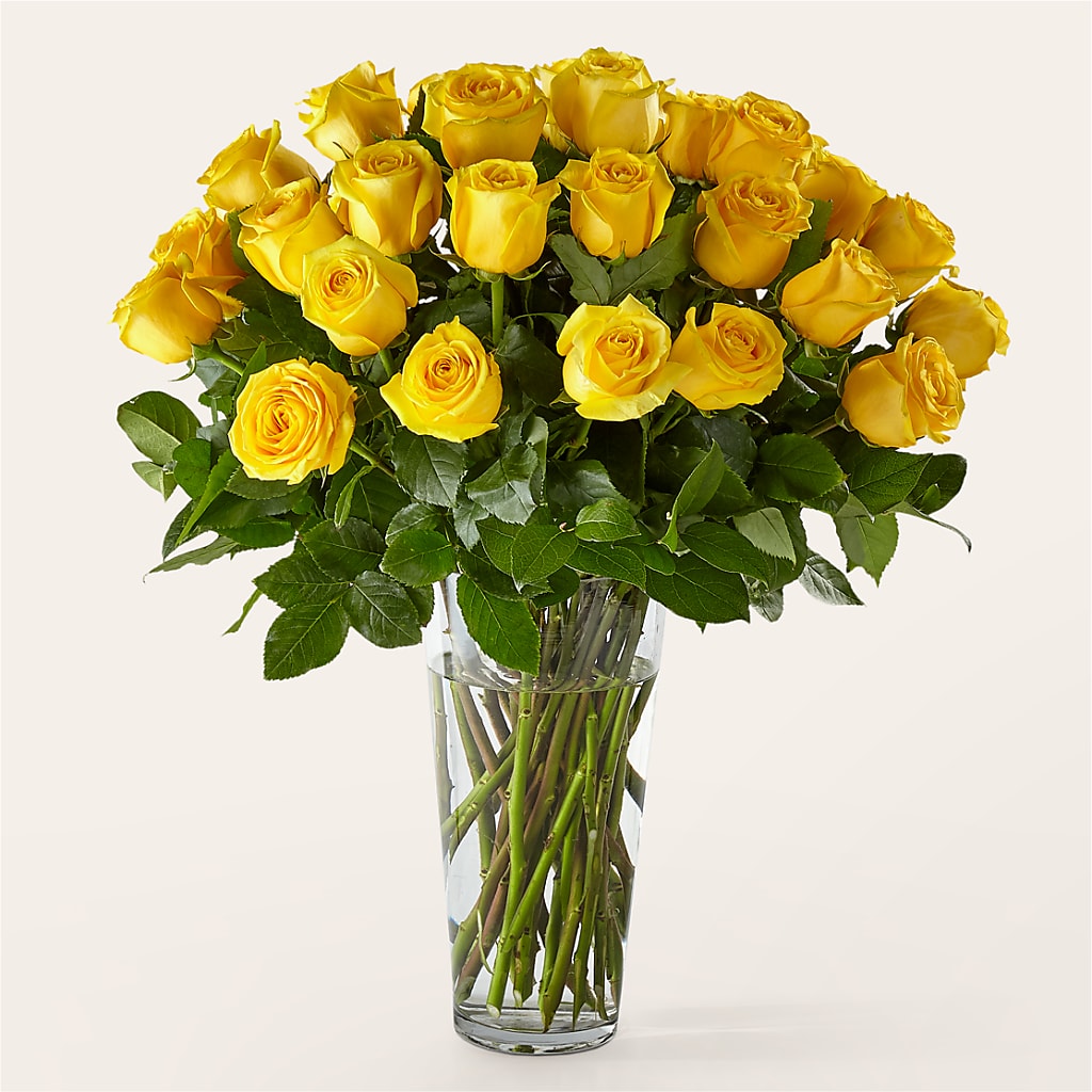 Long Stem Yellow Rose Bouquet – HELEN'S FLOWERS LLC, Radcliff KY