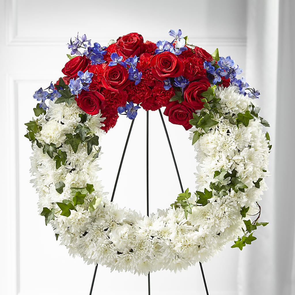 Patriotic Passion Wreath – HELEN'S FLOWERS LLC, Radcliff KY