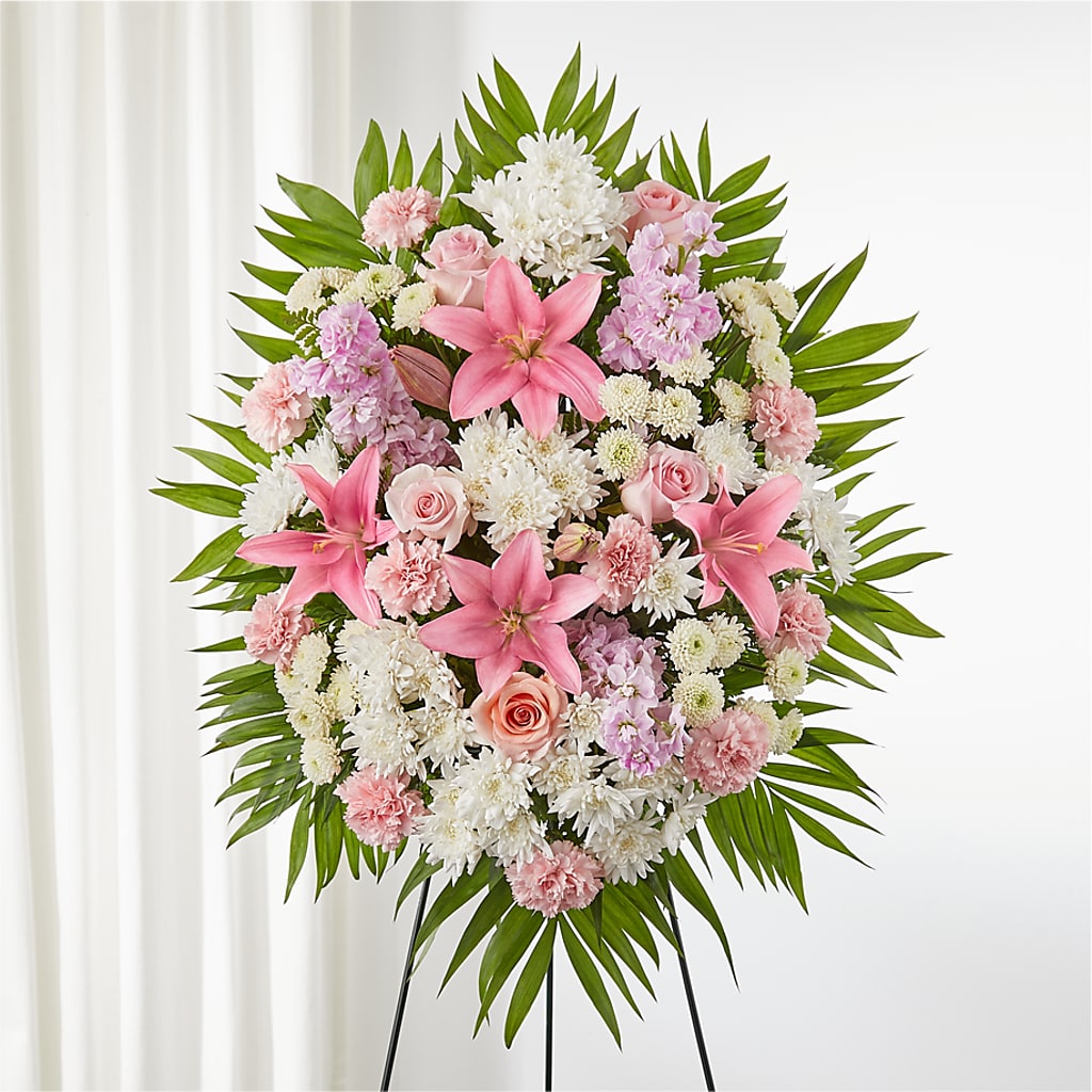 Offering Solace Standing Spray – HELEN'S FLOWERS LLC, Radcliff KY
