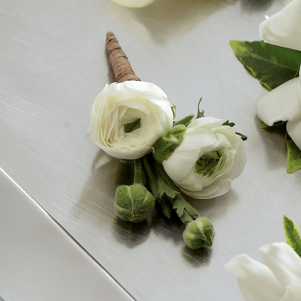 White Ranunculus Boutonniere – HELEN'S FLOWERS LLC, Radcliff KY