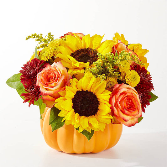 Golden Gourd Pumpkin Bouquet – HELEN'S FLOWERS LLC, Radcliff KY