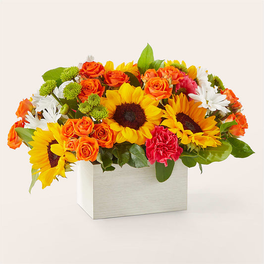 Sun-drenched Blooms Box Bouquet – HELEN'S FLOWERS LLC, Radcliff KY