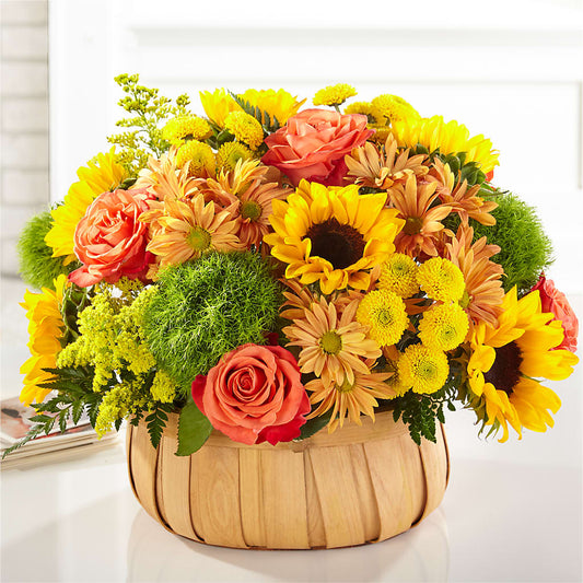 Harvest Sunflower Basket – HELEN'S FLOWERS LLC, Radcliff KY