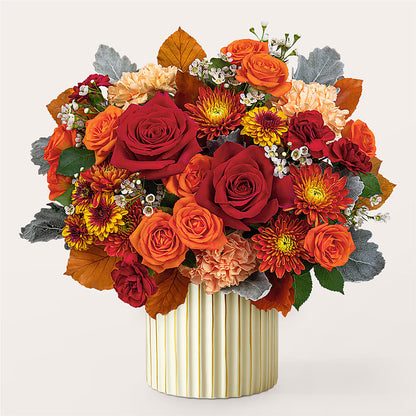 Merlot Bouquet with Ivory Vase – HELEN'S FLOWERS LLC, Radcliff KY