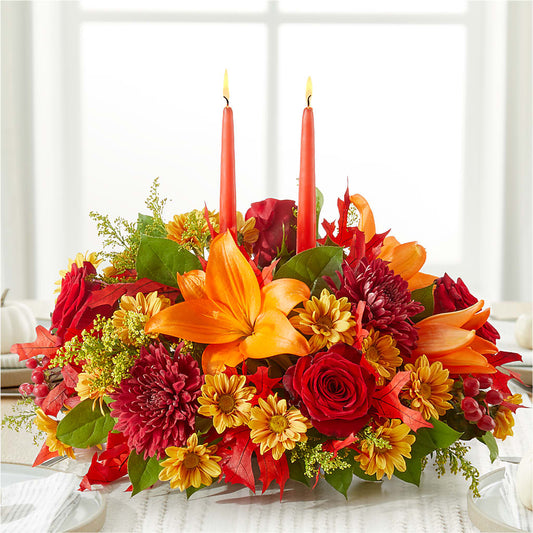 Autumn's Embrace Centerpiece – HELEN'S FLOWERS LLC, Radcliff KY