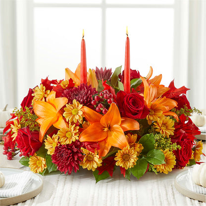 Autumn's Embrace Centerpiece – HELEN'S FLOWERS LLC, Radcliff KY